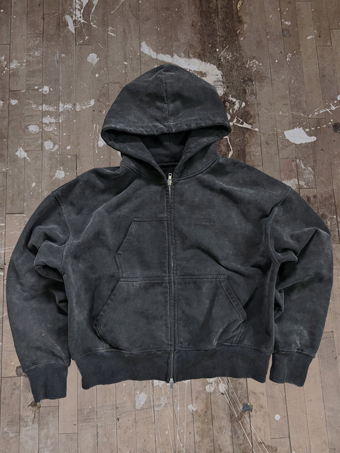 "Asymmetry" Zip Up