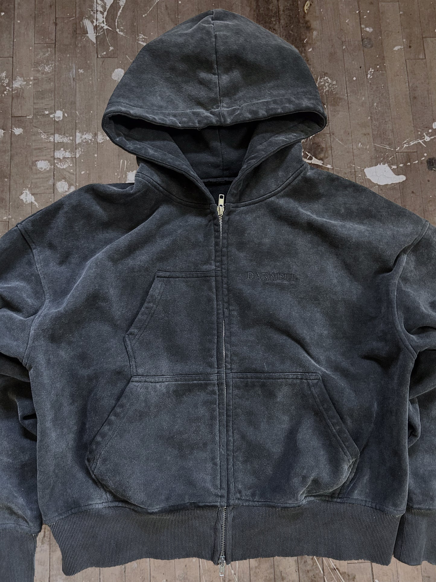"Asymmetry" Zip Up