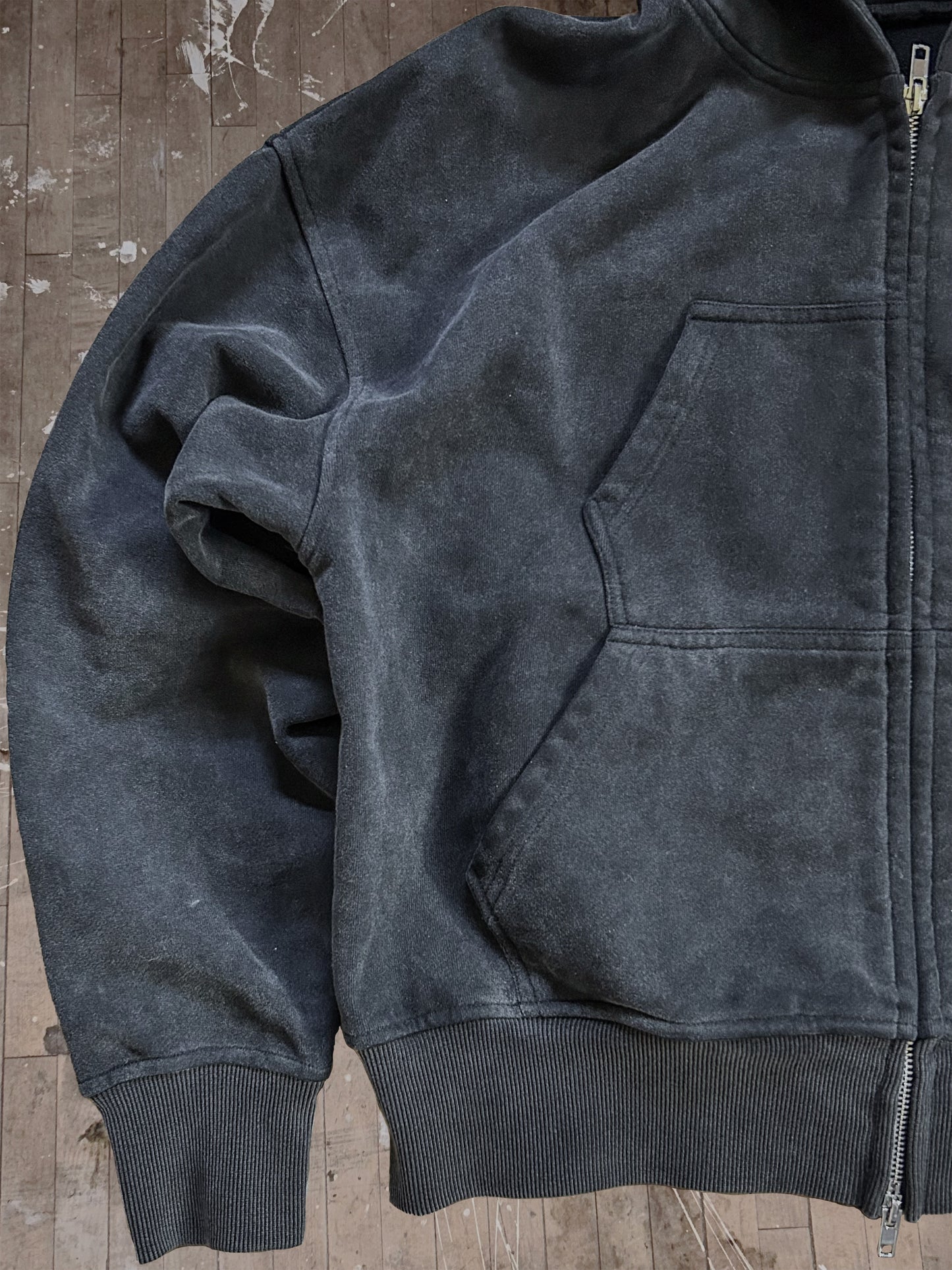 "Asymmetry" Zip Up